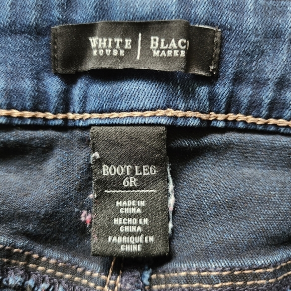 Black House White Market Medium Wash Blue Boot Leg Denim Jeans Women's Size 6 - Picture 6 of 8